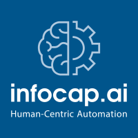 Infocap.AI Square - blue background - 200x200
